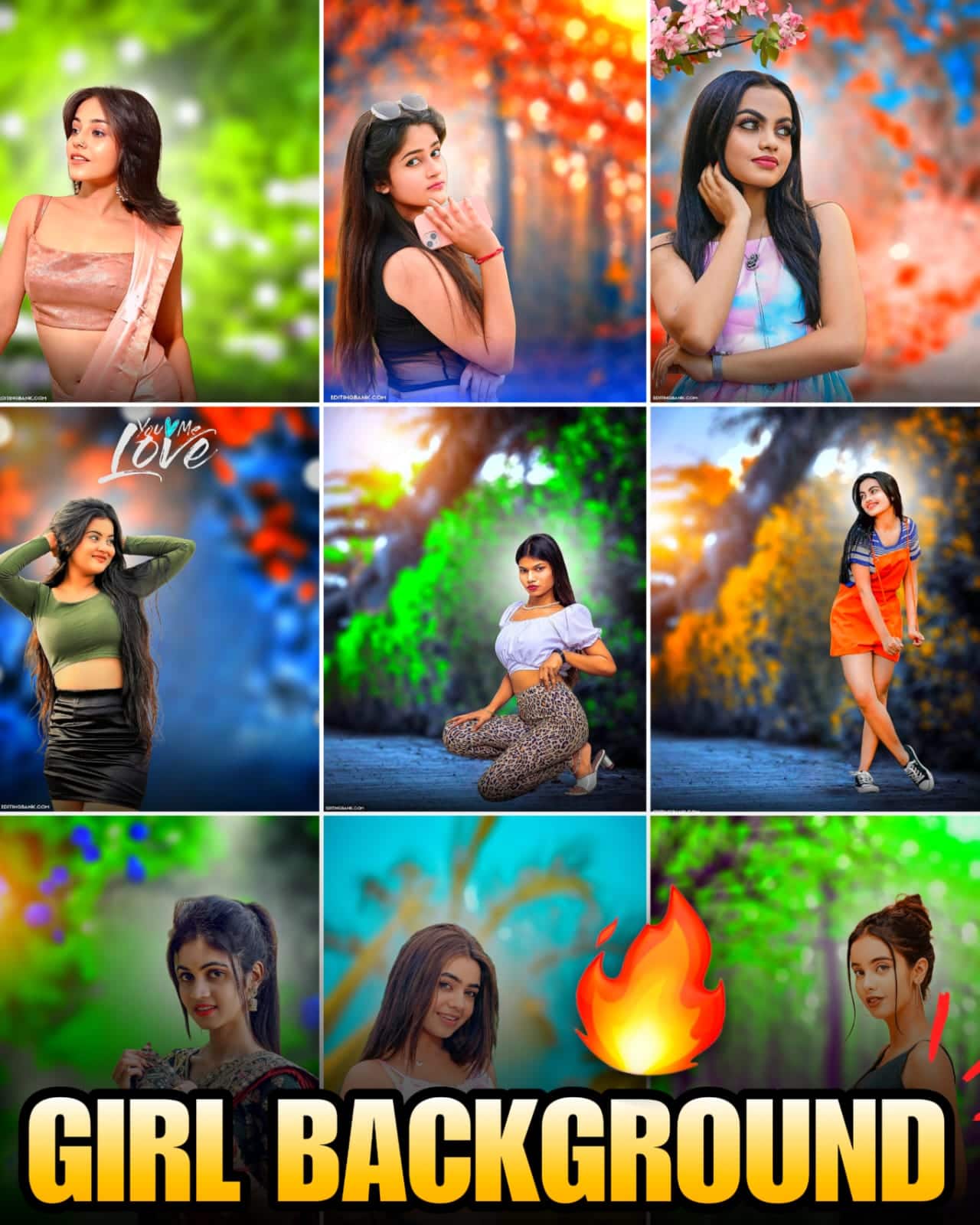Girl Full HD Photo Editing Background