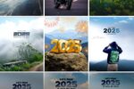 Happy New Year 2025 Photo Editing Background