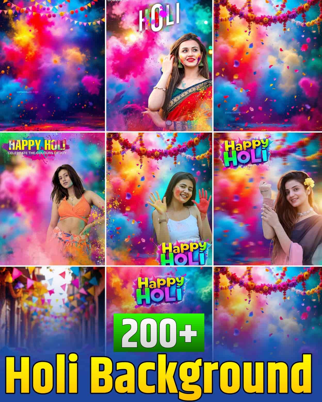 Full Hd Holi Editing Background