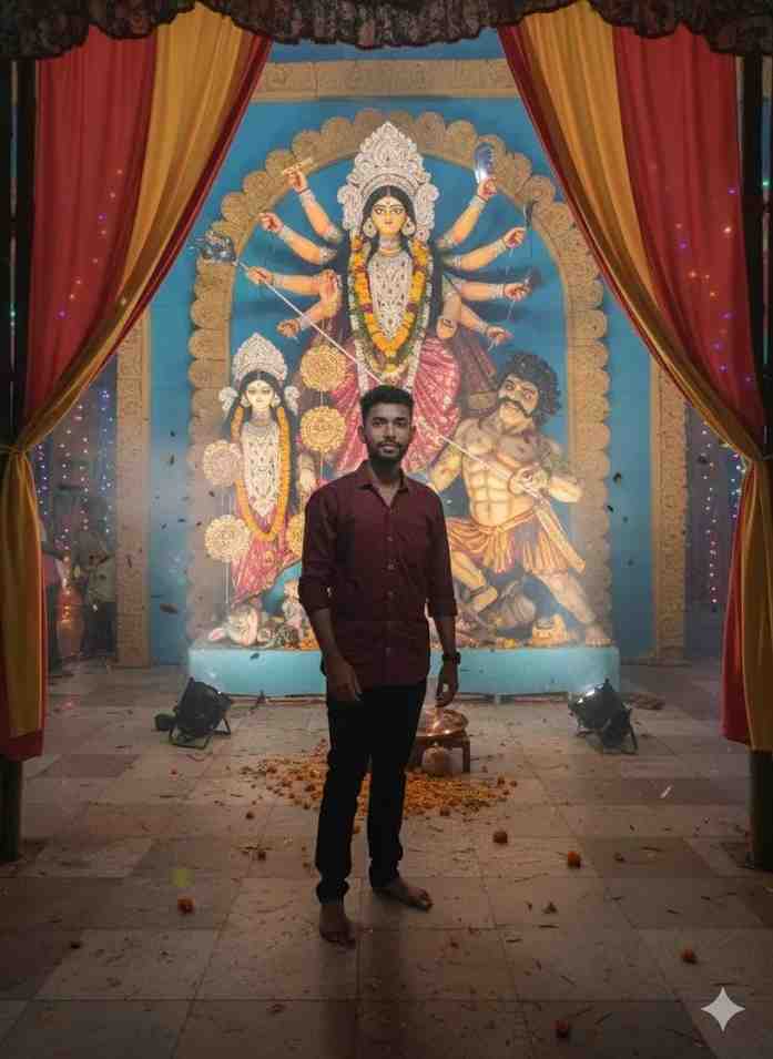 durga puja photo editing prompt