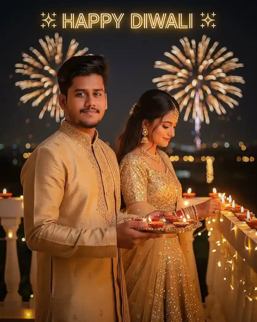 couple diwali gemini prompt