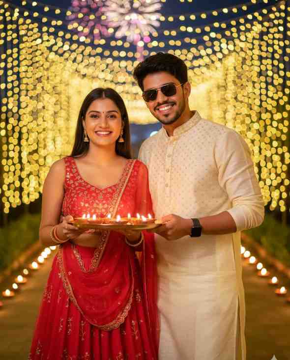 diwali gemini prompt couple