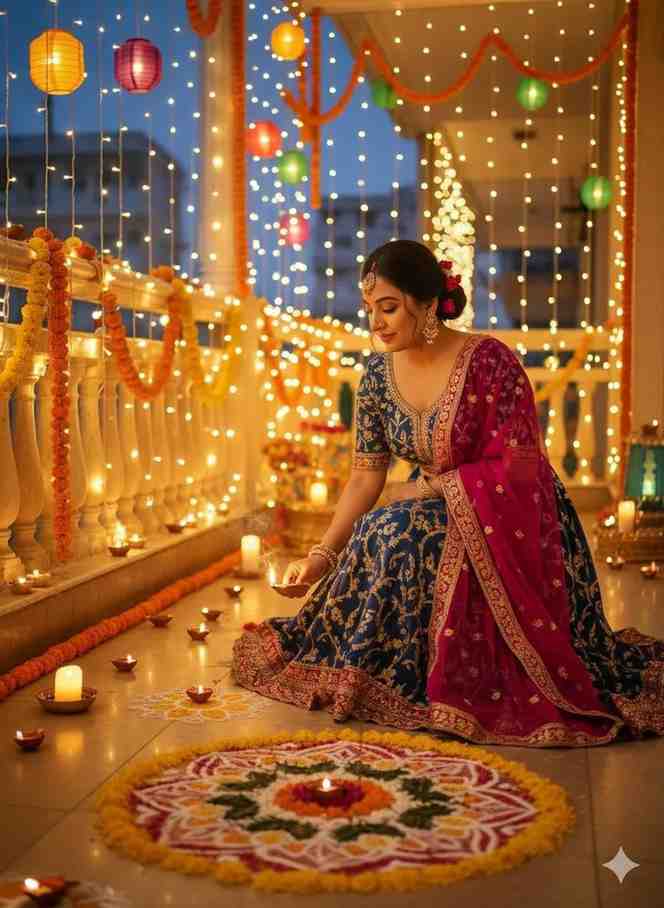 diwali girls photo editing editing prompt