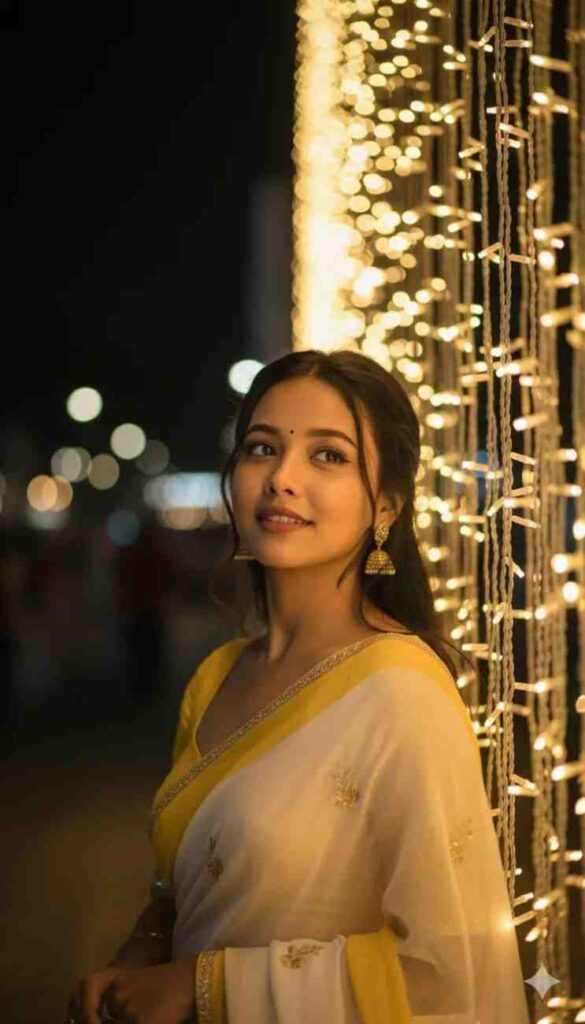diwali photo editing prompt girl