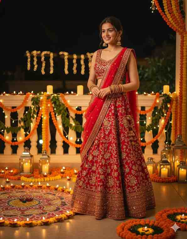 girls diwali gemini photo editing prompt