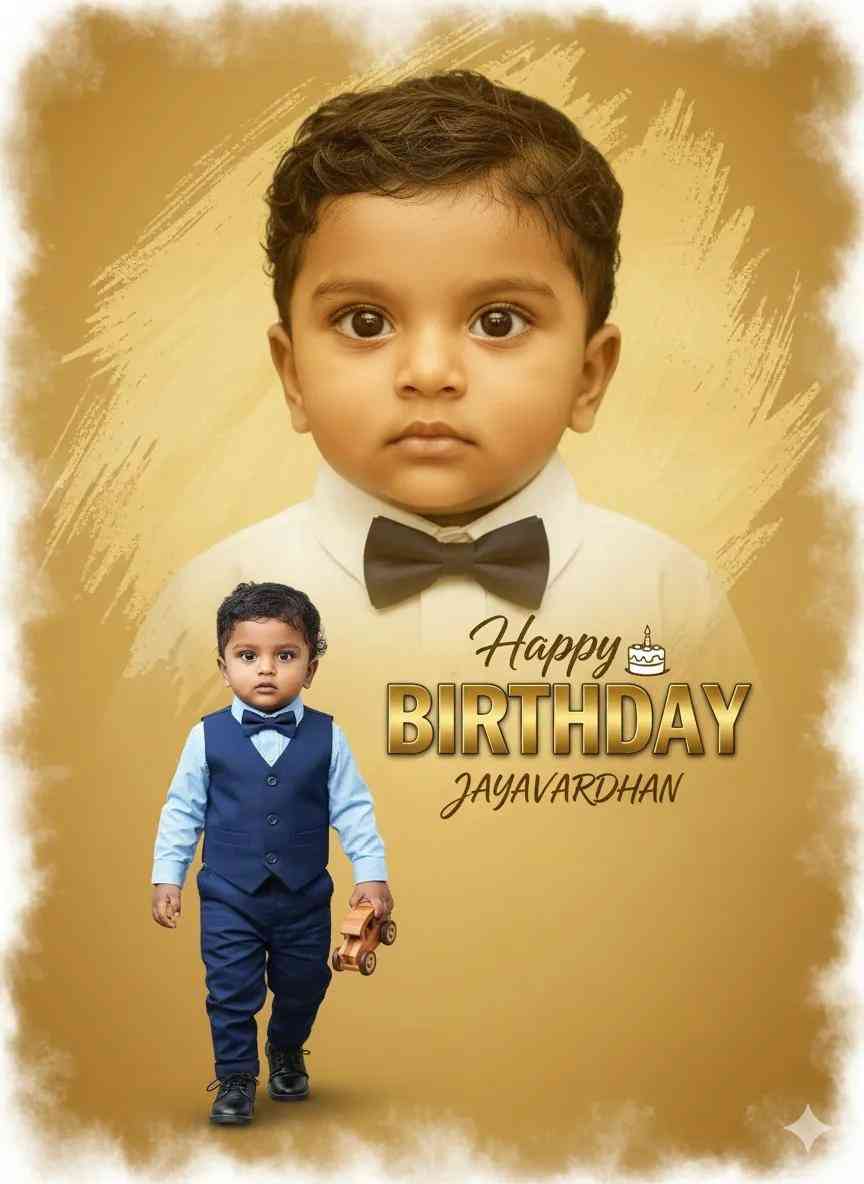 happy birthday photo editing baby